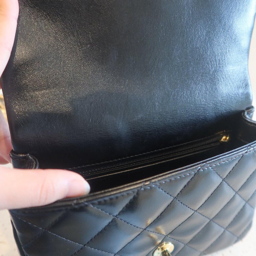 Chanel waxed lambskin mini handle classic flap bag - Picture 14 of 14